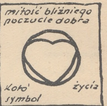 miłość bliźniego, poczucie dobra — koło życia; symbol