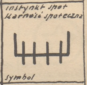 instynkt społeczny, karność społeczna — symbol