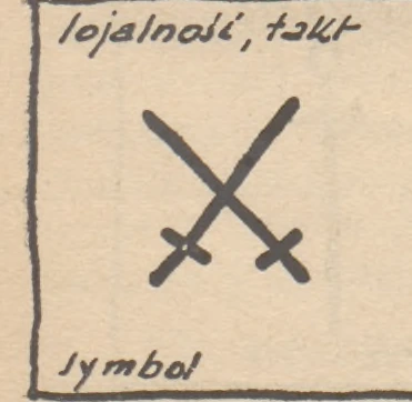 lojalność, takt — symbol