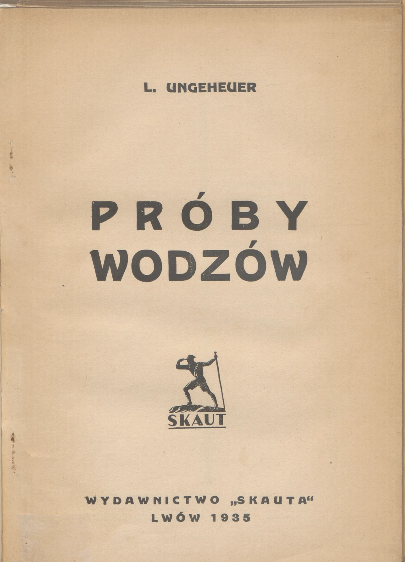 Karta tytułowa książki Próby wodzów z 1935 roku